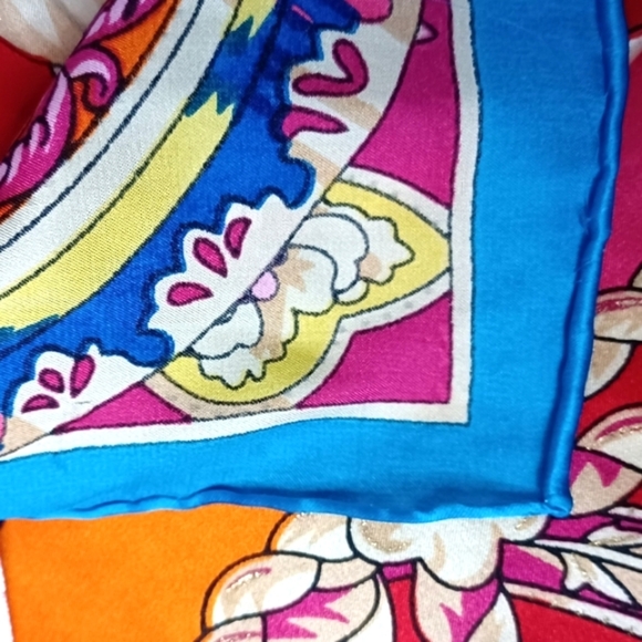 Luxury 100% Silk Colorful Gold Telescope Chapeau Scarf Wrap - Picture 11 of 14